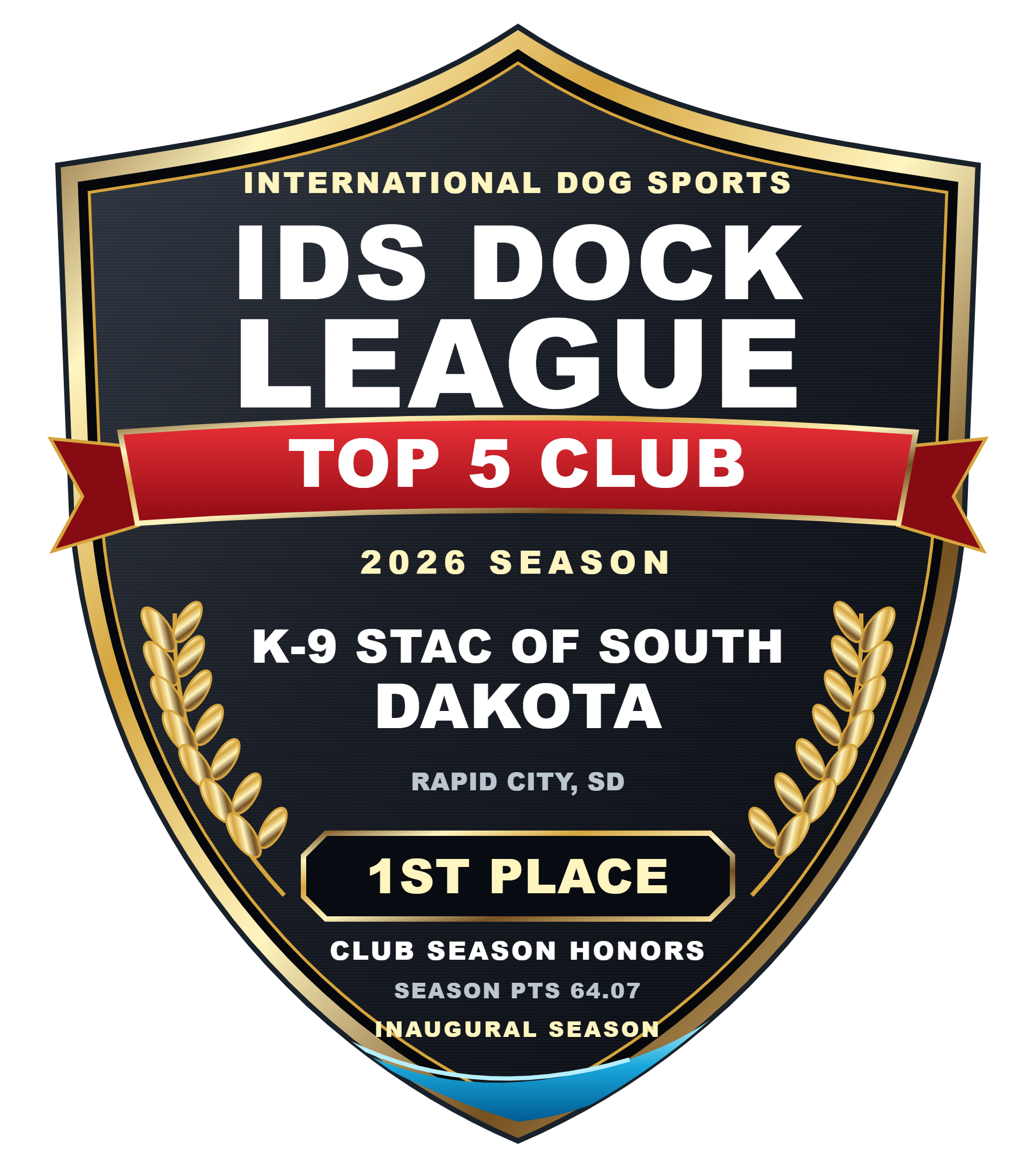 K-9 STAC of South Dakota - Rapid City, SD — 1ST Place season badge